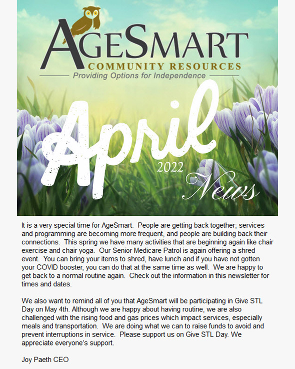 April 2022 Newsletter